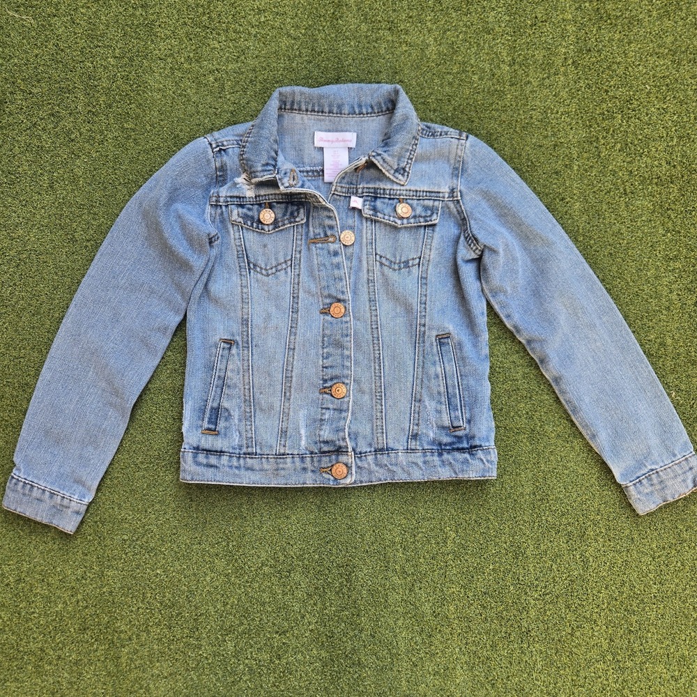 Tommy Bahama Jacket Girl's Size 7 Blue Denim Long Sleeve